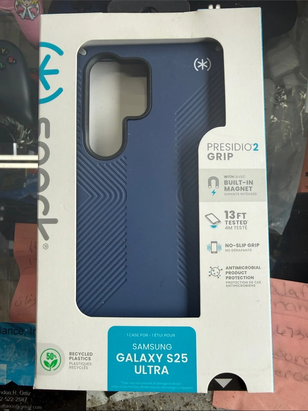 Speck Presidio2 Grip Case for Samsung Galaxy S25 Ultra - Navy Blue